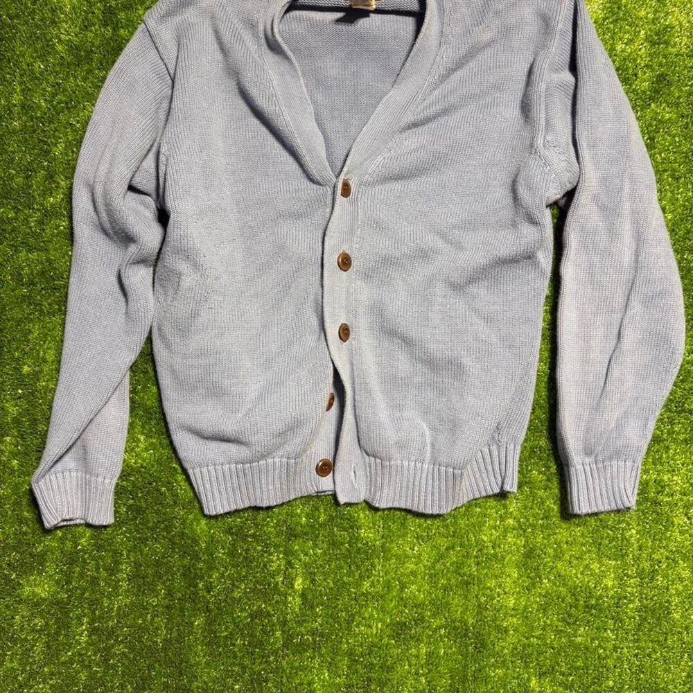 Vintage Y2K LL bean Men's Blue Cardigan size M